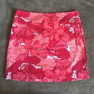 Tropical pink mini skirt